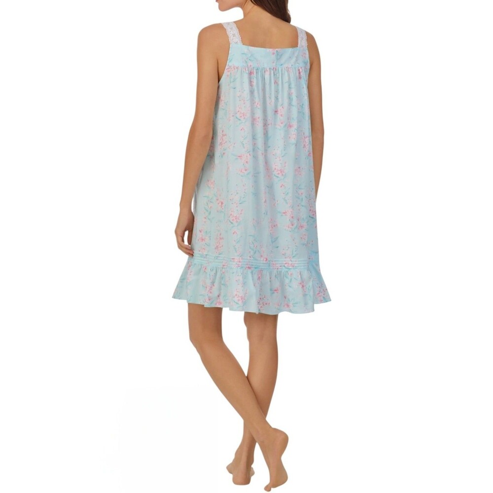 Eileen West Cottage Rose Cotton Lawn Sleeveless Sleep Night Gown Sz M - Picture 10 of 11